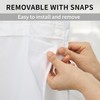 RiePoiia No Hook Ombre Shower Curtain with Snap in Fabric
