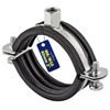 Reinforced Pipe Clamp M8/M10 with Rubber Gasket and with Diameter