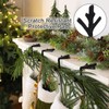 Vicenpal 4 Pcs Fireplace Stocking Garland Hanger for Mantel 2