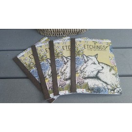 Etchings Advanced Adult Coloring Book ~ Vintage Style Illustration Fox Bear Rose