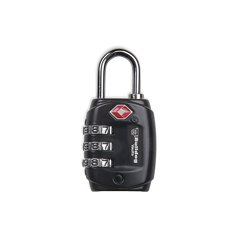 Bulldog Vaults TSA Lock luggage locks with Steel Shank (1-Pack),