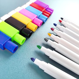 JEFURE 25 Pcs Colorful Magnetic Dry Erase Markers with Eraser Cap, White Board Mini Dry erase Markers Bulk, Fine Point Tip Student White Board Markers for Teachers Office School Supplies