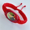 Pulsera Roja De San Benito Tejida Doble Macrame Ajustable New