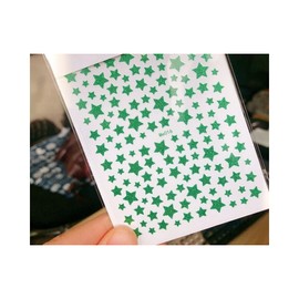 Glitter Star Nail Stickers Shiny Stars Self Adhensive Nail Decals Me016 Green Nail Wraps Art Stickers Manicure Supplies for Women for Home Nails Full Long Lasting Easy Apply and Remove