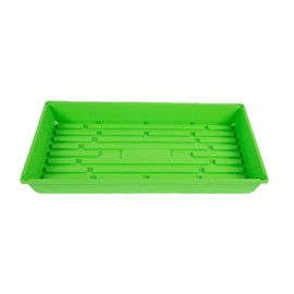 SUNPACK 10" x 20" Mega Plastic Seed Starting Tray, Green, 2.5" - No Drainage Holes, Ideal for Greenhouses or Indoor Gardening - Made of Thick, Strong Plastic