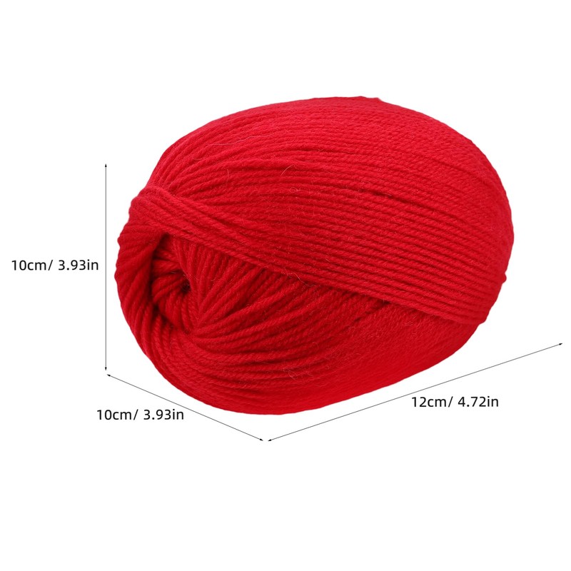 SEWACC Red Yarn for Hand Knitting and Crocheting Clothes Scarves