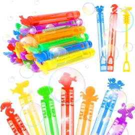 SULOLI Set of 24 Mini Soap Bubbles Set, Sea Creatures Soap Bubbles, Mini Bubble Sticks for Children, Guest Gift, Wedding, Valentine's Day, Party, Party Bag, Holiday Season, Summer Toy
