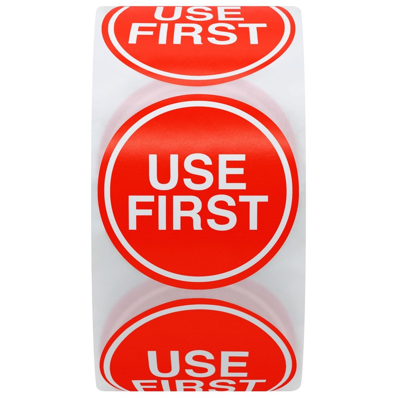 Hylabelest USE First Trilingual Removable Label 1.5 Inch Freezer Stickers