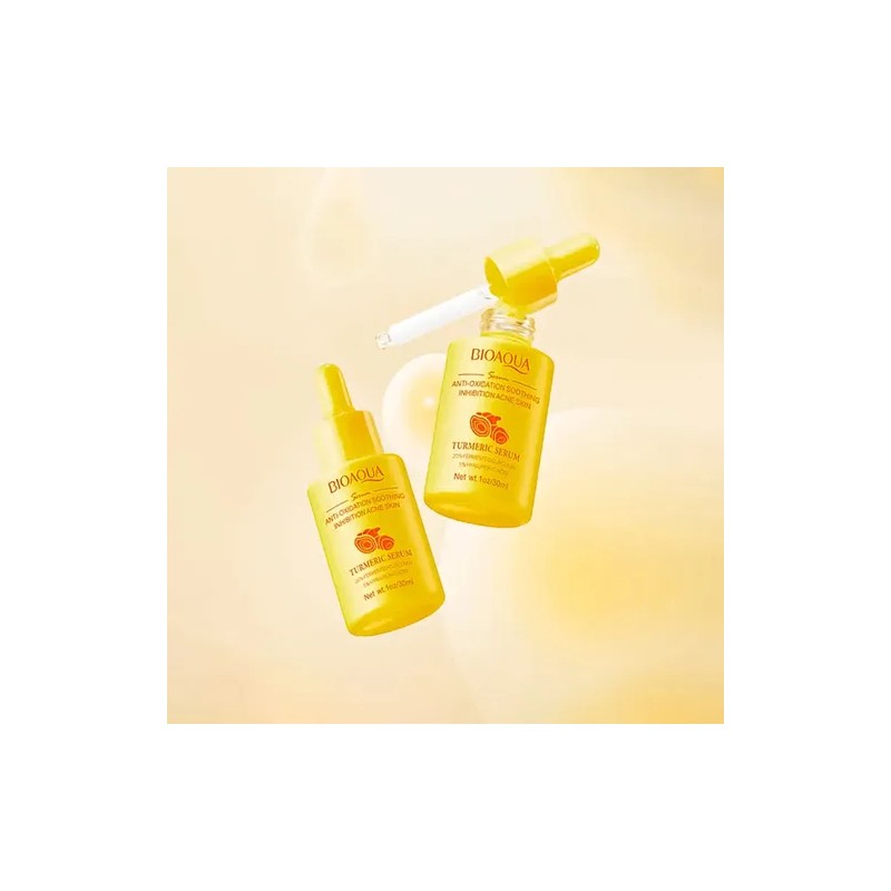 Suero Facial Bioaqua Cúrcuma Antioxidante Iluminador 30ml