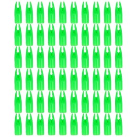 PATIKIL Archery Arrows Nocks 7mm, 60 Pcs Plastic Glue on Arrow Nock Replacement for Hunting Arrows Compound Bow Recurve Bow, Green