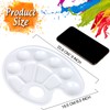 Oval Paint Palette, FANDAMEI Plastic Paint Tray Palette, Painting Palette,