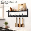 Tatub 29'' Coat Rack Wall Mount with Shelf, Wood Wall