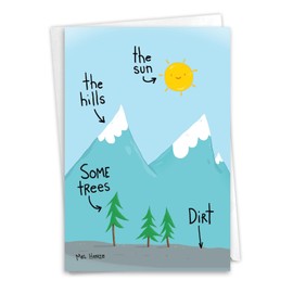 NobleWorks Funny Birthday Paper Card for Men and Women, with 5 x 7 Inch Envelope (1 Card) Old Things C10273BDG