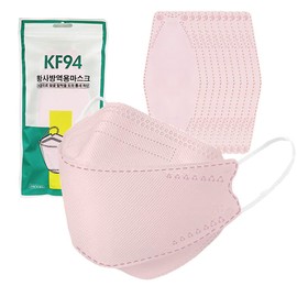 Korean Mask KF94, 50 Sheet Set, 50 Sheets, Pink, Non-Woven Fabric, 4-Layer 3D Filter, Pack of 10, Pink Color, PM2.5, Virus Splashes, Pollen, Dust (5)