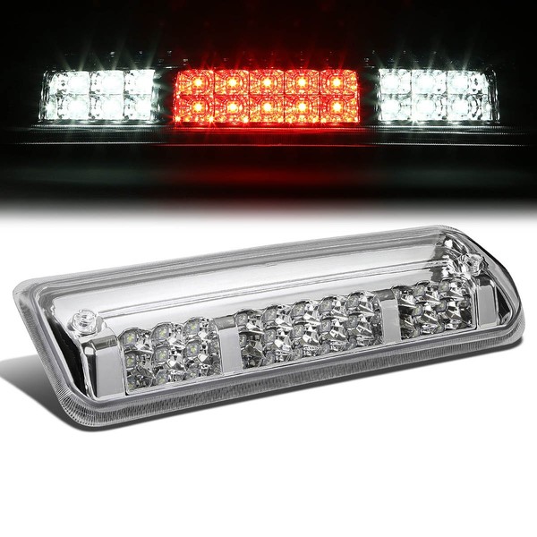 Dual Row LED Chrome Housing 3rd Third Tail Brake Light Cargo Lamp Compatible with Ford F150 04-08/Lincoln Mark LT 06-08