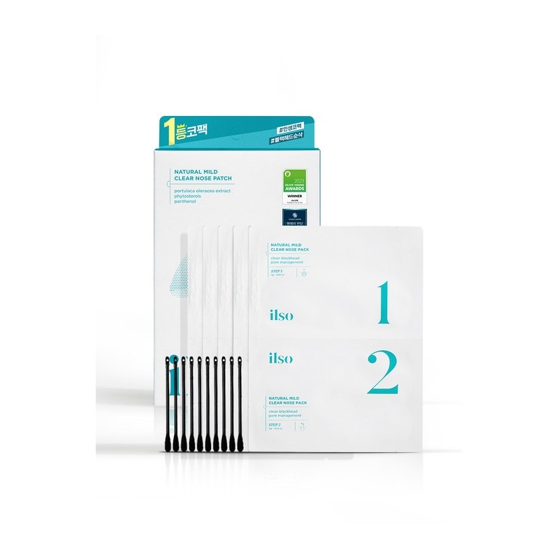 [2 SET] Ilsoh Natural Mild Clear Nose Pack 5 pieces