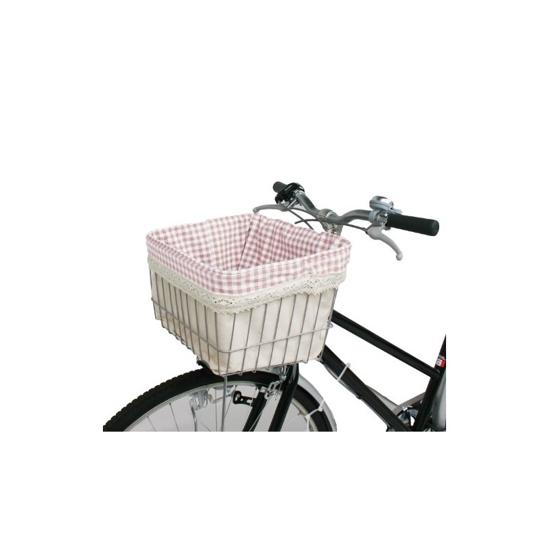 MARUTO (マルト) Inner Type Front Basket Cover Check Pink D-7F