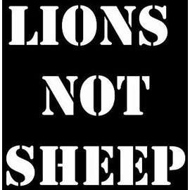 Lions Not Sheep Motivation Hustle Decal Vinyl Sticker|Cars Trucks Vans Walls Laptop| White |5.5 x 5.5 in|DUC035
