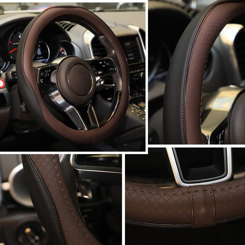 Gomass Car Steering Wheel Cover, Anti-Slip, Safety, Soft, Breathable, Heavy