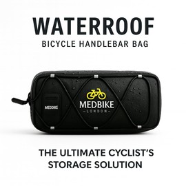 MEDBIKE LONDON Waterproof Bike Handlebar Bag Multi-Use Cycling Pouch & Crossbody Bag | Phone, Tools & Accessories Storage – Compact, Durable & Lightweight