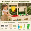 Wooden Outdoor Mud Kitchen for Kids, Waterproof Solid Wood Play