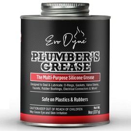 Evo Dyne Silicone Paste - 8oz USA Made | Multi-Purpose Lube for Faucets, Valves & Cartridges - Silicone Grease (3-Pack)