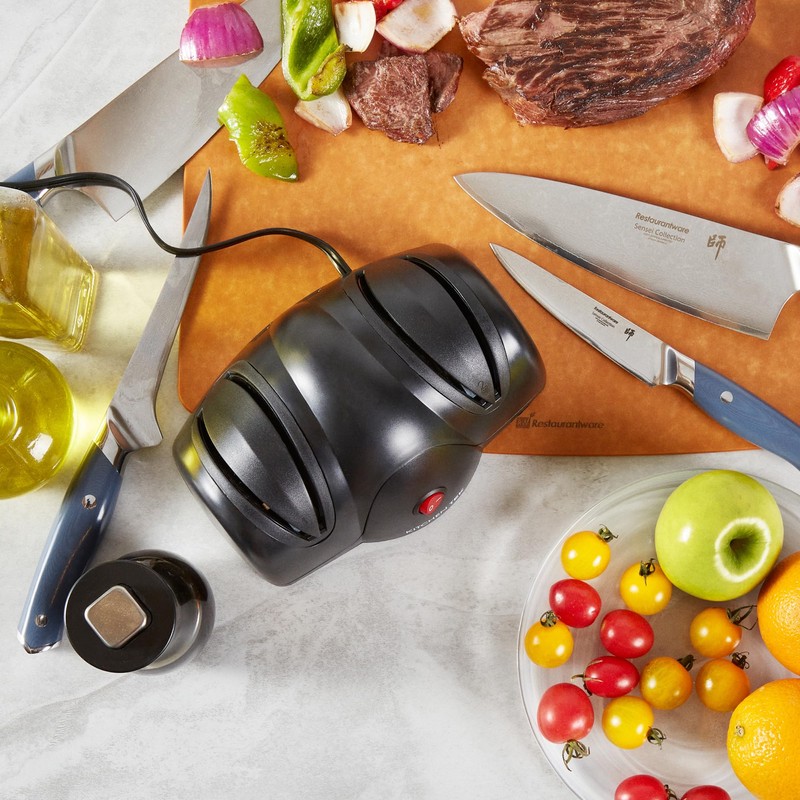 Restaurantware-Kitchen Tek 2-Stage Electric Knife Sharpener, 1 Straight-Edge Knife Sharpener