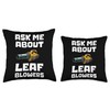 Ask Me About Leaf Blowers Autumn Throw Pillow