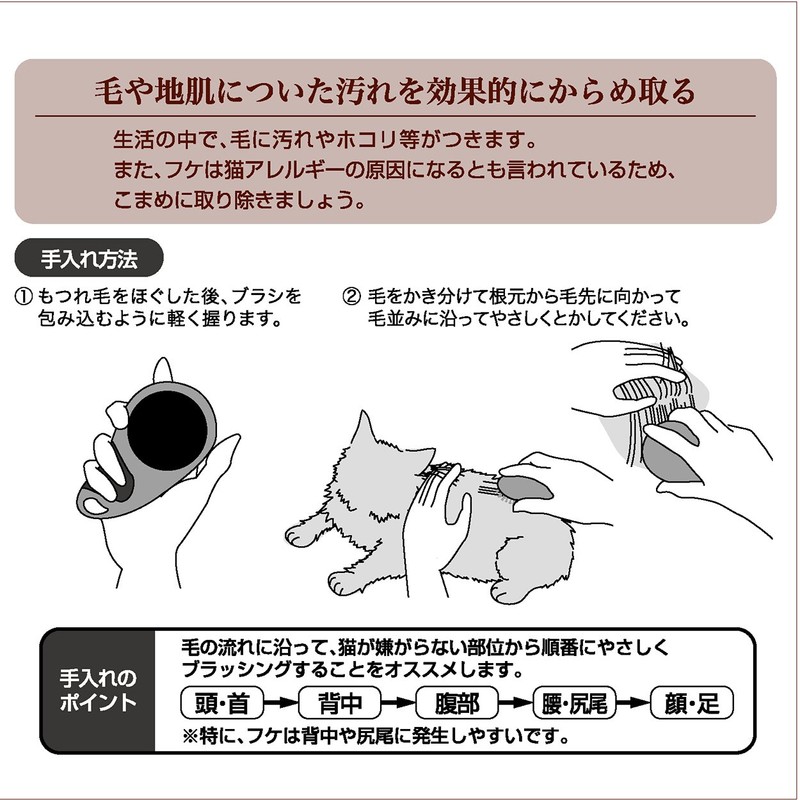 ペティオ (Petio) necoco ネココ 汚れとりブラシ 猫用