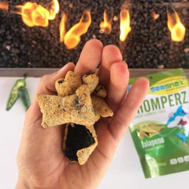 SeaSnax Chomperz Crunchy Seaweed Chips, Jalapeno, 1 Ounce (Pack of 8)