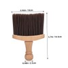 PACKOVE Wood Handle Soft Brush for Men's Beard Hairdressing Salon