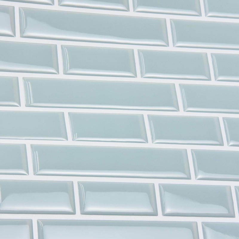 In Home NH2361 Sea Glass Peel & Stick Backsplash Tiles,
