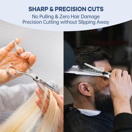 Fenice Totem Professional Hair Cutting Scissors, 6.0 inch, Suitable for All Hair Types (SET)