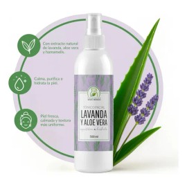Tónico Facial De Lavanda & Aloe Vera Revitaliza (500ml) Mixta Día/noche