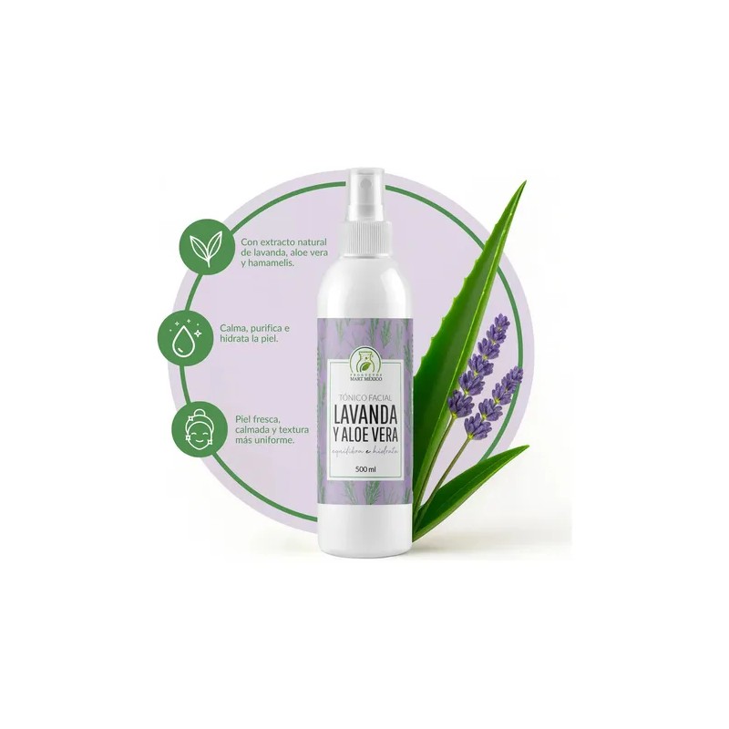 Tónico Facial De Lavanda & Aloe Vera Revitaliza (500ml) Mixta