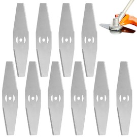 10 Pcs Brush Cutter Blade, Metal Strimmer Blades, Cordless Strimmer Blades, Replacement Blade for Garden Strimmers Outdoor Power Tools Accessories
