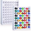 Sunnychicc 2 Pcs 63 Holes Craft Paint Storage Organizer Vertical