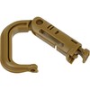 6 Pcs D Shape Plastic Carabiner Hook Brown Molle Carabiner