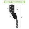 Hurricane Straps Brackets 80 Pcs，Hurricane Tie with Black Powder-Coated,Hurricane Straps