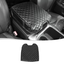 Voodonala for Dodge RAM 2010-2017 Center Console Armrest Box Cover Antiscrach Cover Pet Scraches Cover Compatible with Dodge RAM -Black