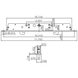 Vision Hardware Patio Sliding/Gliding Door 2 Point Mortise Lock PM520A