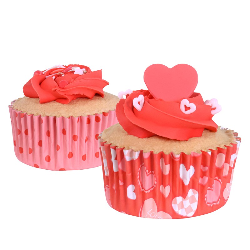 PME Valentines Foil-Lined Cupcake Cases - Valentine's Day, Set of