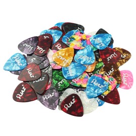 JAZ 36-Pack Plectrums Guitar Picks For Electric, Acoustic Guitars and Bass Includes Thin, Medium, Heavy Gauges Colorful Abstract Art