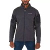 Spyder Men's Fleece Empire Full Zip Pockets Logo Jacket Black,