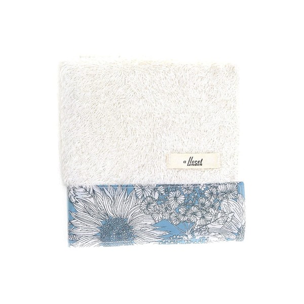 DDintex FLORET LONDON Soft Hand Towel, Swim, Dunclair, Sax, 9.8 x 9.8 inches (25 x 25 cm) [Liberty Print]