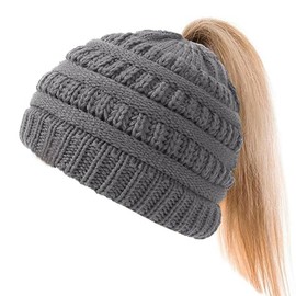 iDopick Satin Lined Winter Beanie Hat for Men Women, Warm Knit Hat Breathability & Elasticity Snow Cap Hat for Cold Weather (Dark Grey)