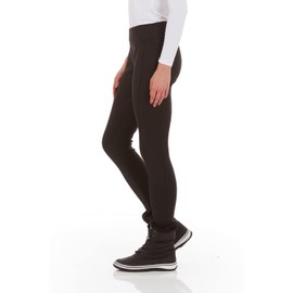 Arctic Quest Women's Fleece Lined Leggings Thermal Warm Winter Tights High Waisted Yoga Pants Cold Weather with Pockets, Black, Medium