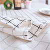 Hodeacc Plaid Tablecloth, Cotton Linen Tablecloth, White/Black Plaid Non-fading, Dustproof,