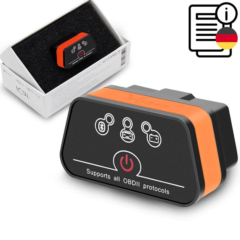 Retoo OBD2 Diagnostic Device Bluetooth, OB II Adapter, Car Scanner