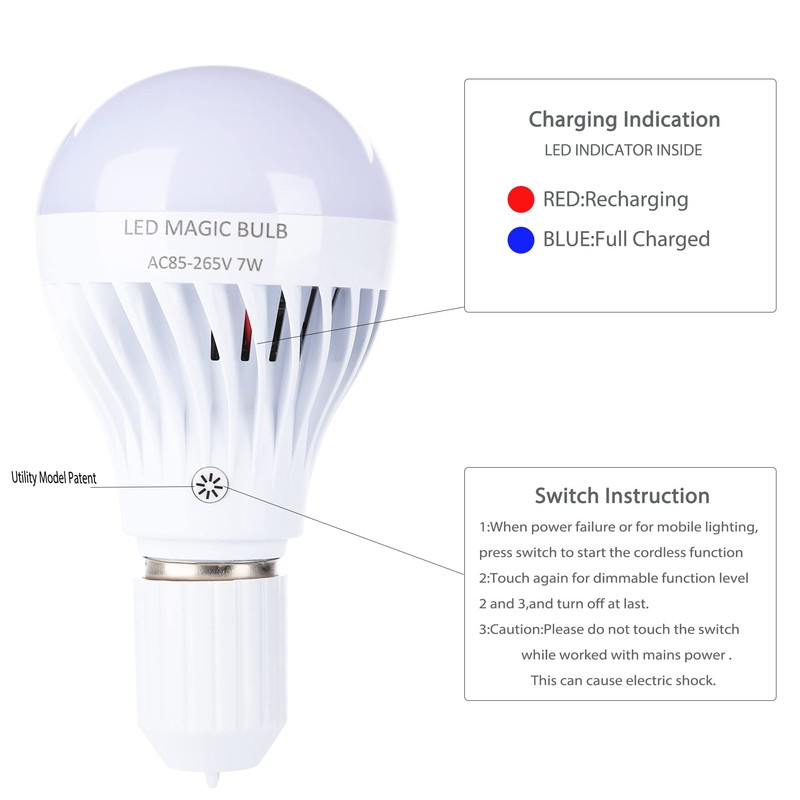 BSOD AC 85-265V 7W LED Magic Bulb with Remote Controller